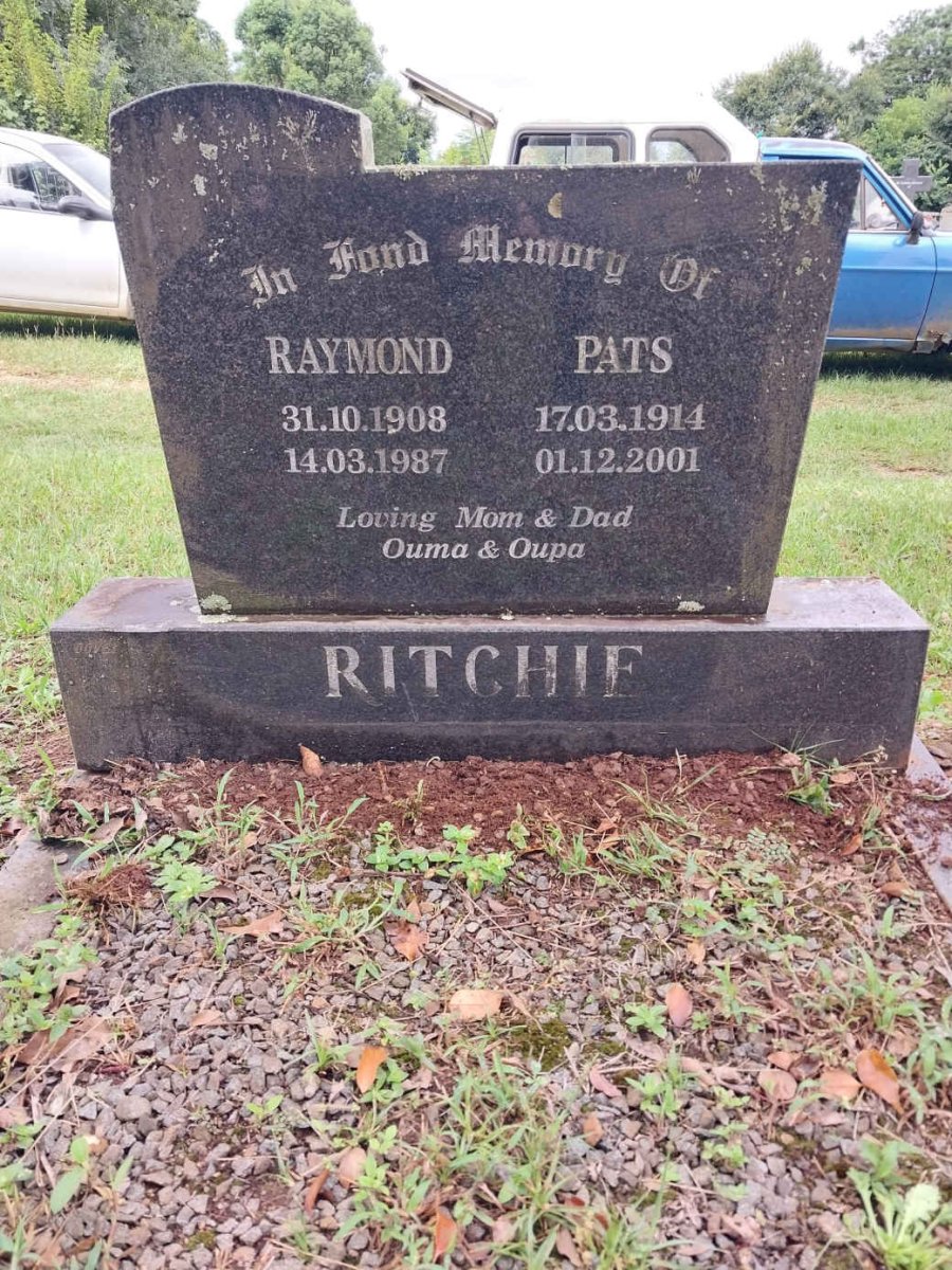 RITCHIE Raymond 1908-1987 & Pats 1914-2001