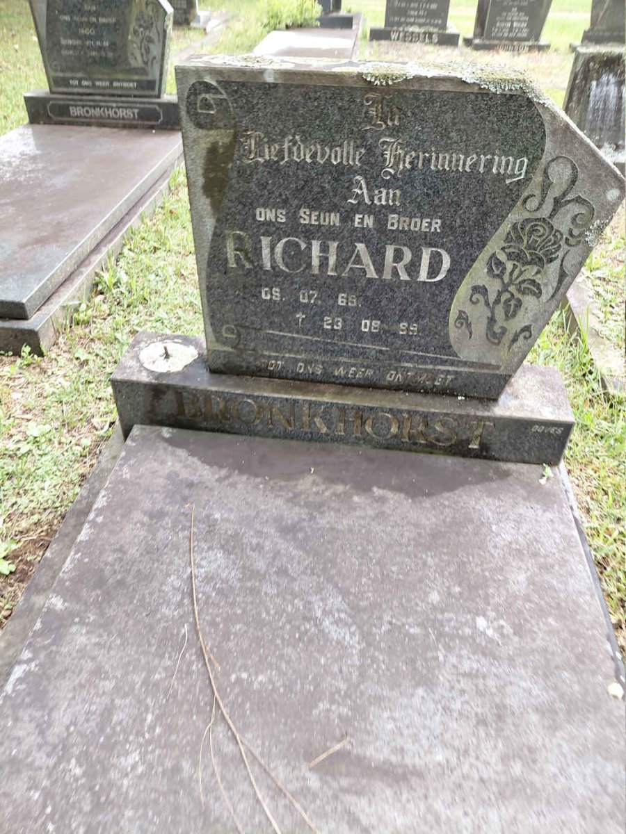 BRONKHORST Richard 196?-1999