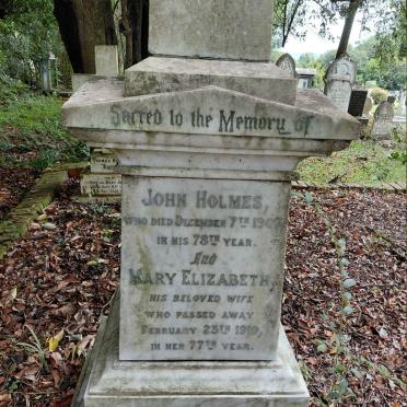 HOLMES John -1907 & Mary Elizabeth -1910