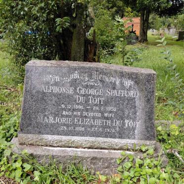 TOIT Alphonse George Spafford, du 1891-1952 & Marjorie Elizabeth 1896-1974