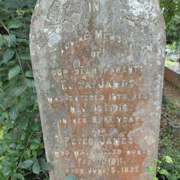 JAMES Peter 1825-1911 & Eliza -1910