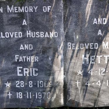 WYK Eric, van 1909-1970 & Hetty 1910-1983 