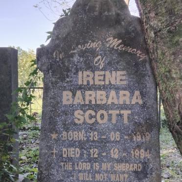 SCOTT Irene Barbara 1919-1994