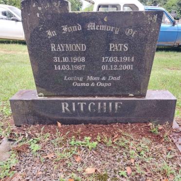RITCHIE Raymond 1908-1987 & Pats 1914-2001