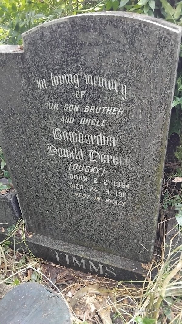 TIMMS Donald Dereck 1964-1983