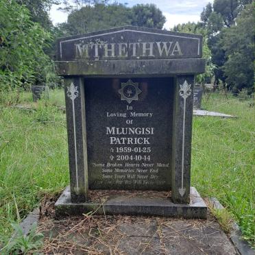 MTHETHWA Mlungisi Patrick 1959-2004