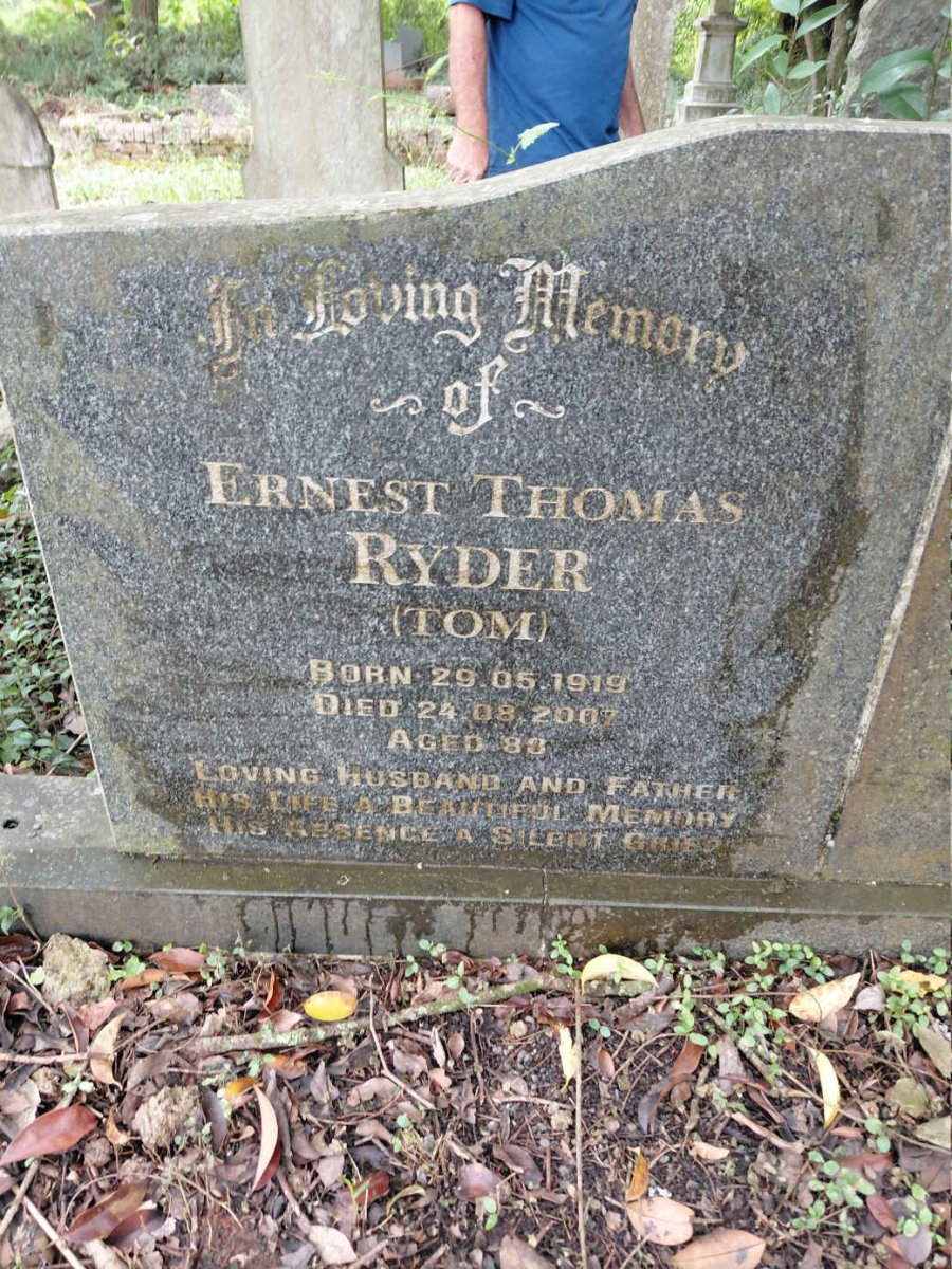 RYDER Ernest Thomas 1919-2007