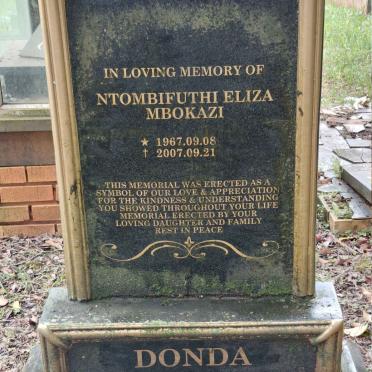 DONDA Ntombifuthi Eliza Mbokazi 1967-2007
