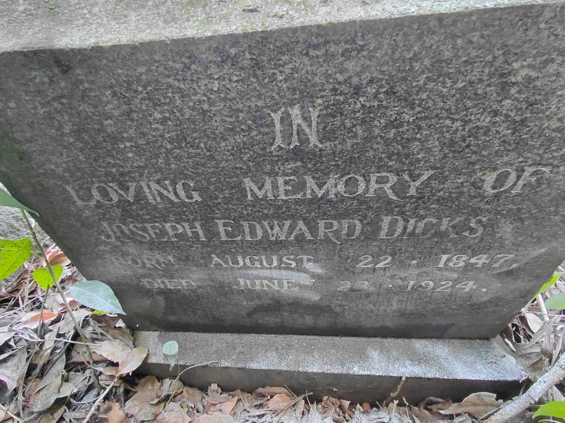DICKS Joseph Edward 1847-1924
