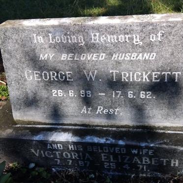 TRICKETT George W. 1898-1962 & Victoria Elizabeth 1887-1971