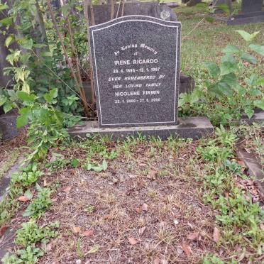 RICARDO Irene 1898-1987 :: FIRMIN Nicolene 2000-200