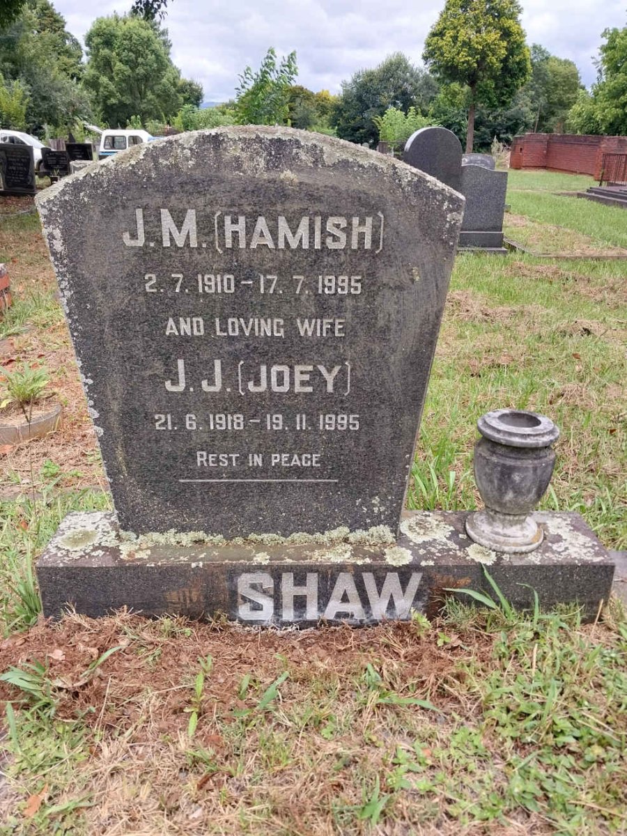 SHAW J.M. 1910-1995 & J.J. 1918-1995