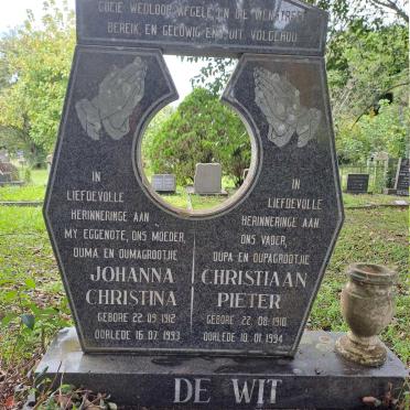 WIT Christiaan Pieter, de 1910-1994 & Johanna Christina 1912-1993