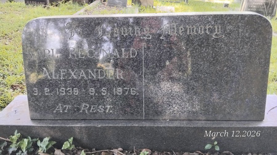 ALEXANDER Karl Reginald 1939-1976