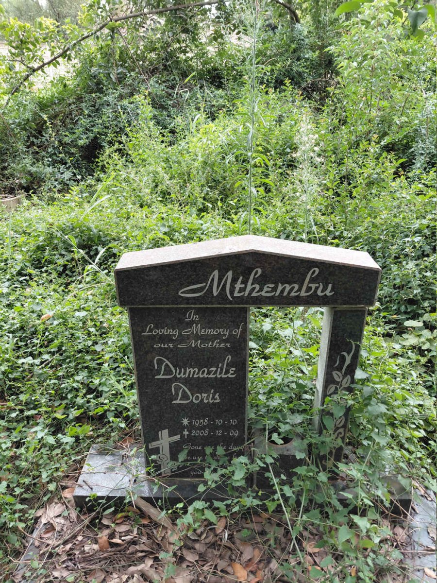 MTHEMBU Dumazile Doris 1958-2008
