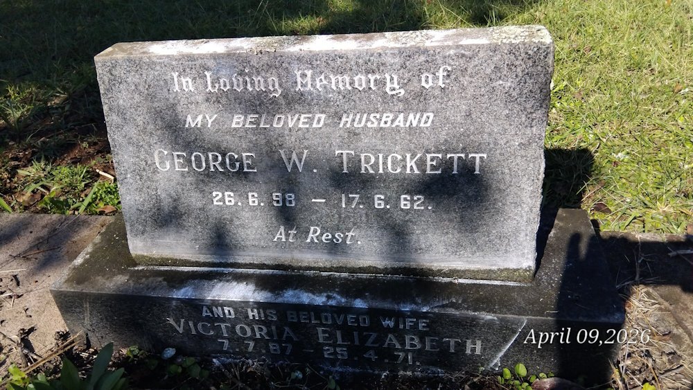 TRICKETT George W. 1898-1962 & Victoria Elizabeth 1887-1971
