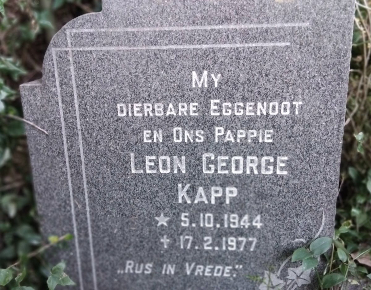 KAPP Leon George 1944-1977
