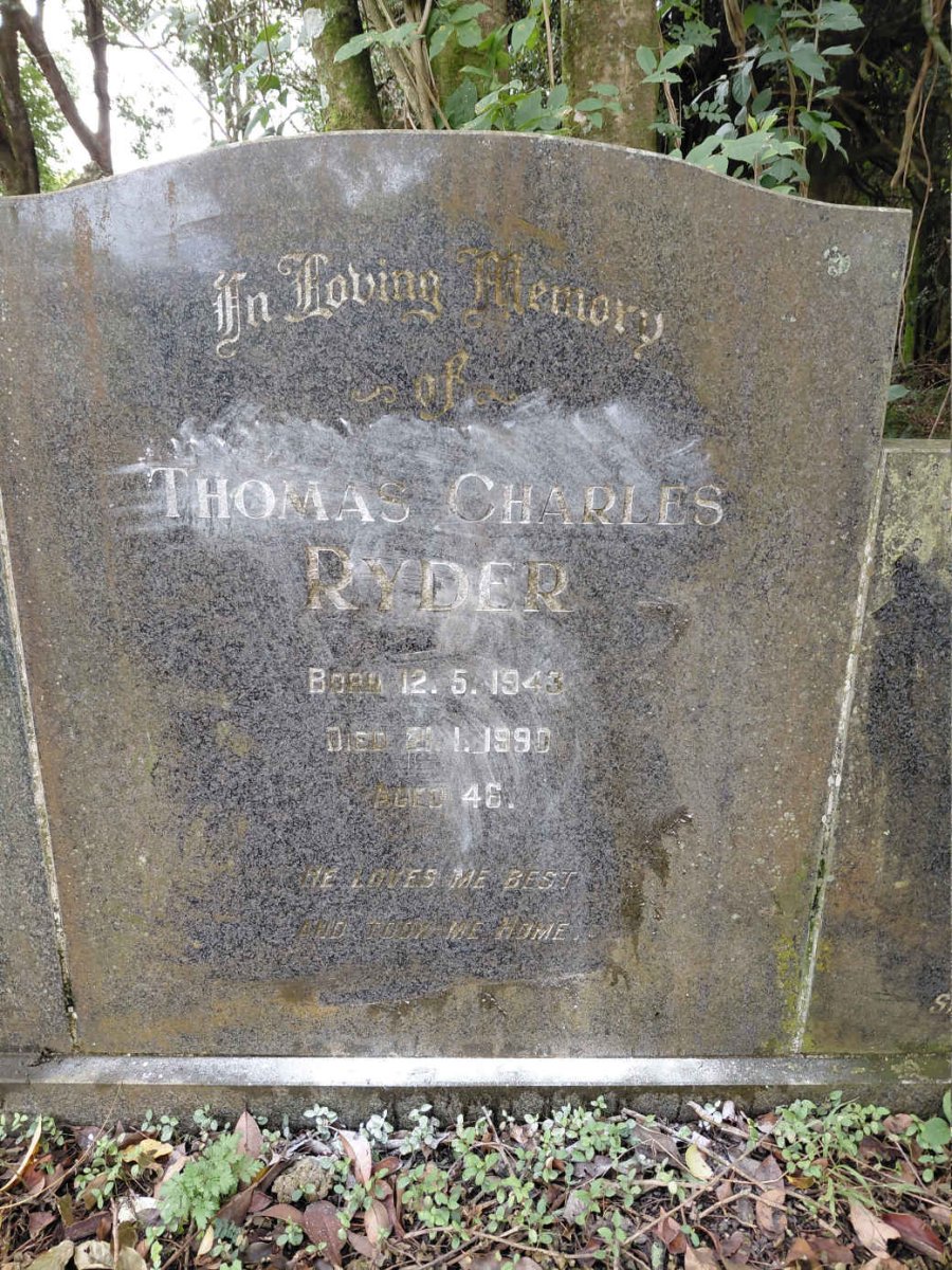 RYDER Thomas Charles 1943-1990