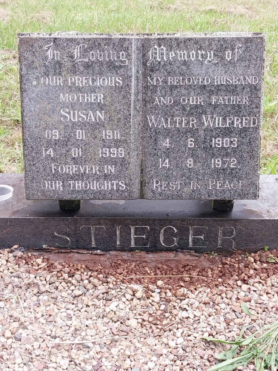STIEGER Walter Wilfred 1903-1972 & Susan 1911-1999