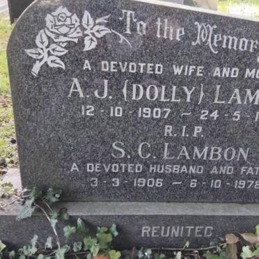 LAMBON S.C. 1906-1978 & A.J. 1907-1976
