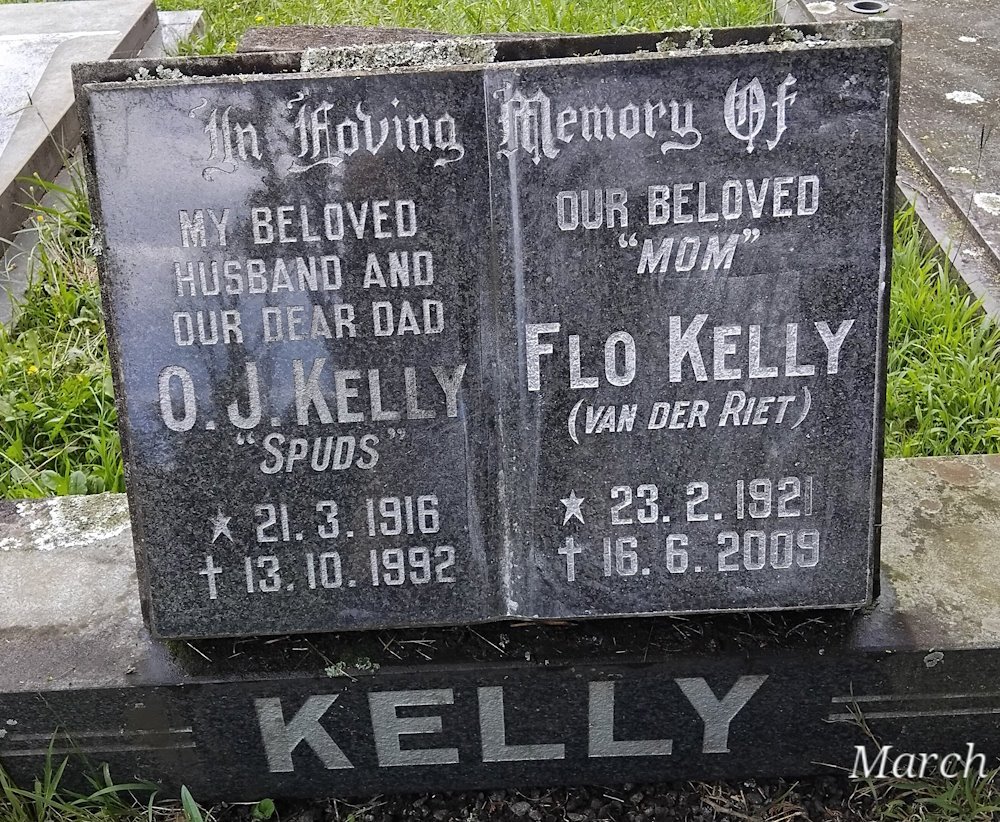 KELLY O.J. 1916-1992 & Flo VAN DER RIET 1921-2009
