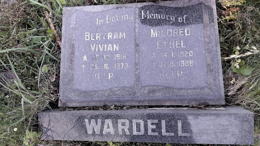 WARDELL Bertram Vivian 1915-1973 & Mildred Ethel 1920-1988
