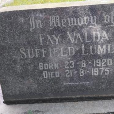 LUMLEY Fay Valda Suffield 1920-1975