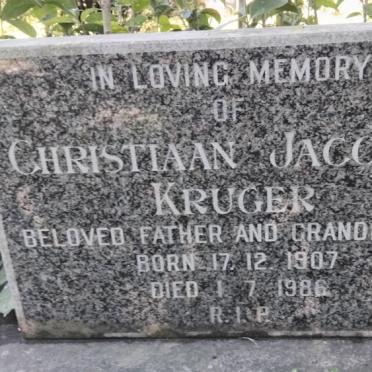 KRUGER Christiaan Jacobus 1907-1986