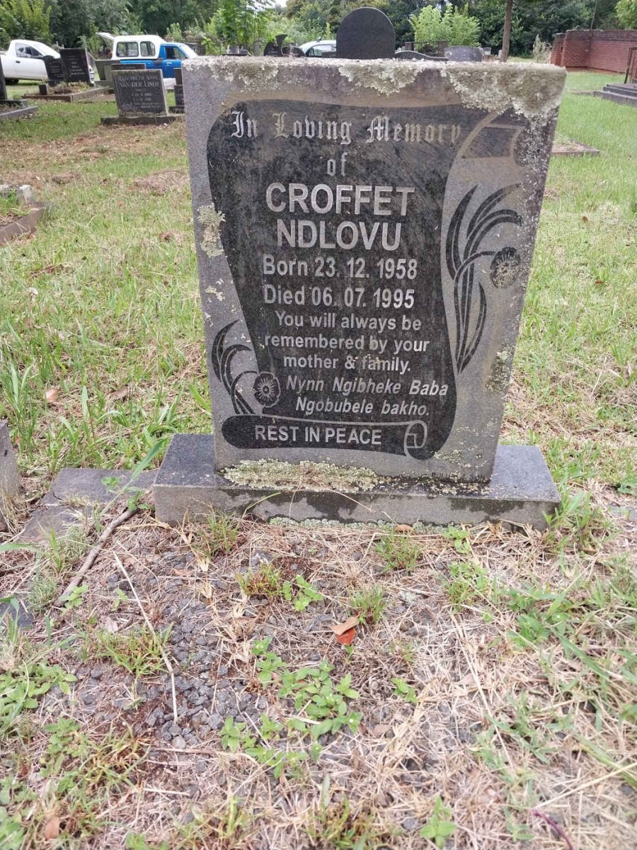NDLOVU Croffet 1958-1995