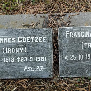 COETZEE Johannes 1913-1981 & Francina P. 1917-1994