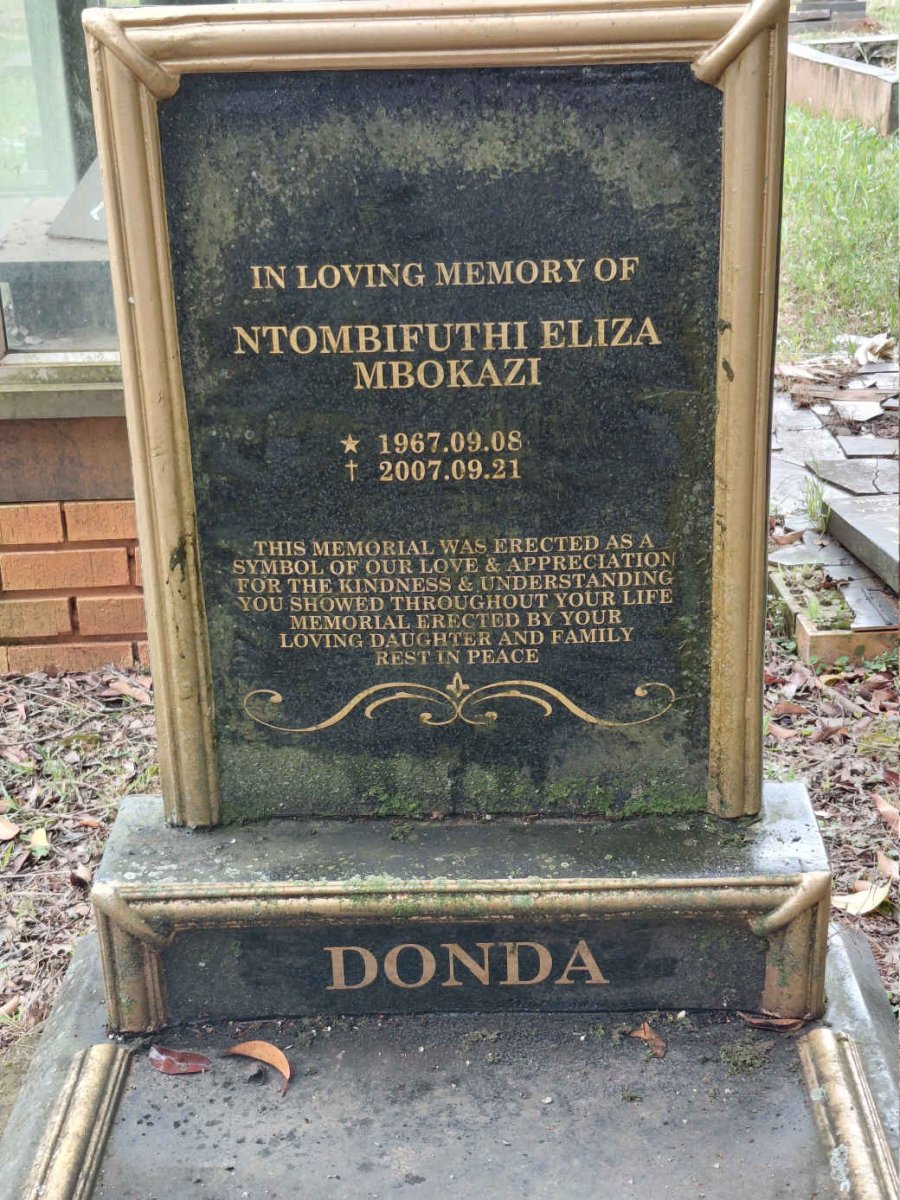 DONDA Ntombifuthi Eliza Mbokazi 1967-2007