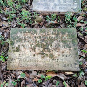 OLIVIER Jacob Salmon 1910-1990 & Cornelia Johanna CILLIERS 1922-1989