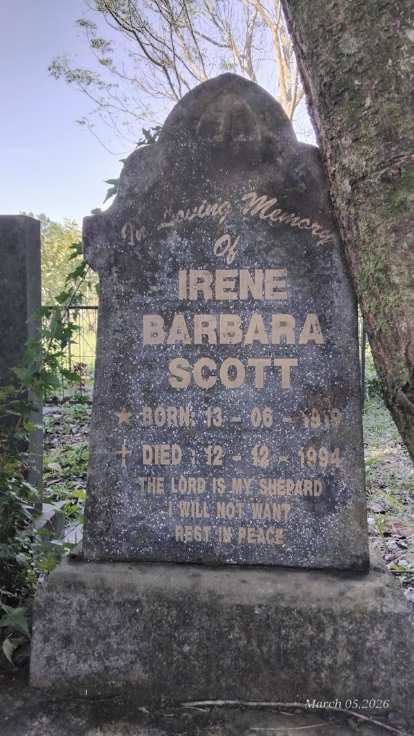 SCOTT Irene Barbara 1919-1994