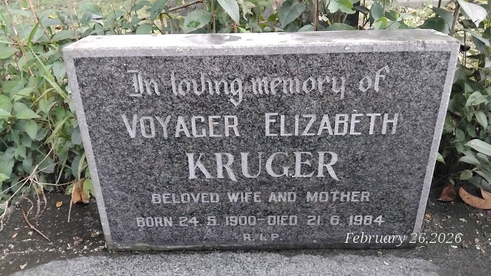 KRUGER Voyager Elizabeth 1900-1984