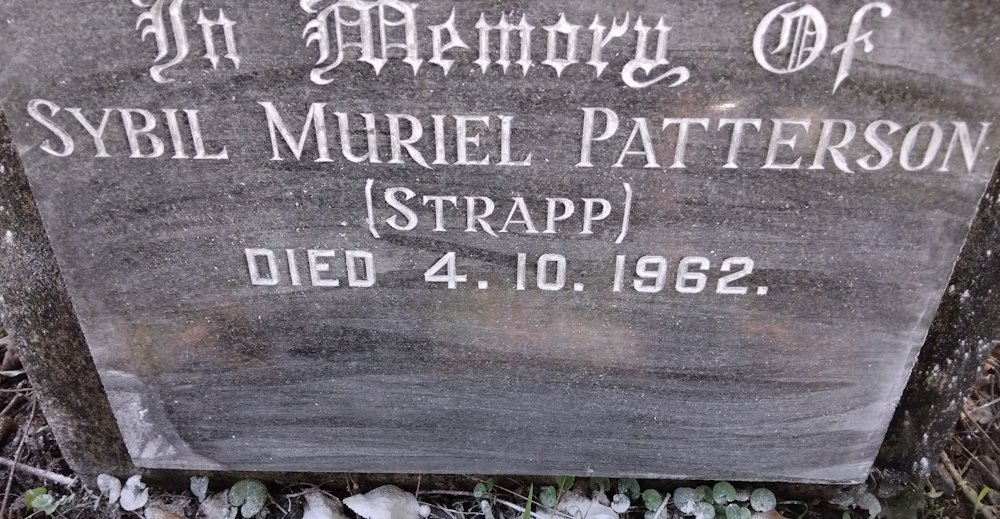 PATTERSON Sybil Muriel nee STRAPP -1962