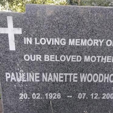 WOODHOUSE Pauline Nanette 1926-2005