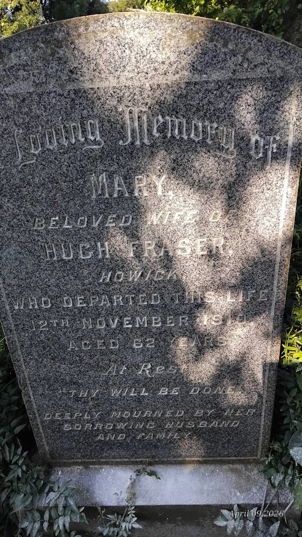 FRASER Mary -1919