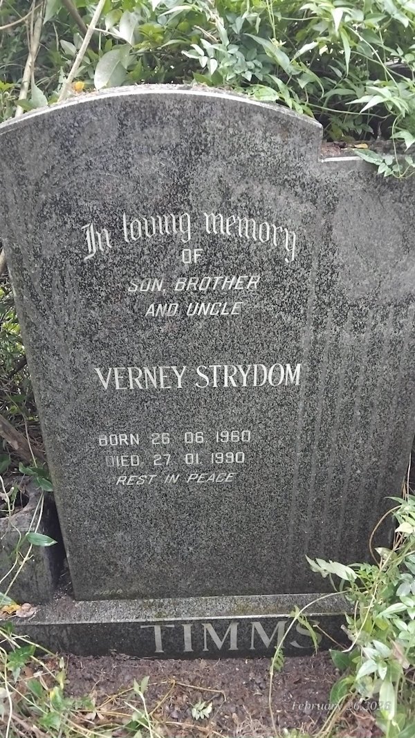 TIMMS Verney Strydom 1960-1990
