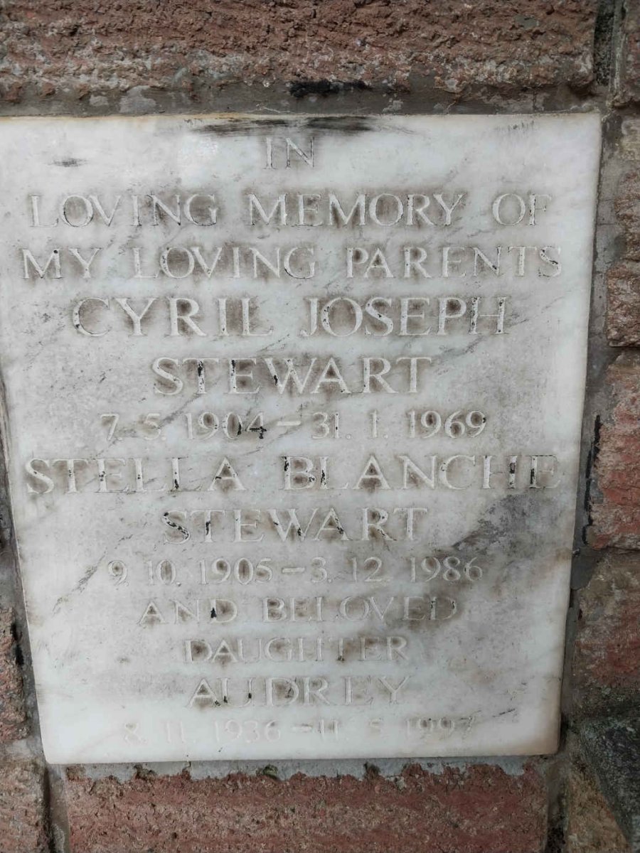 STEWART Cyril Joseph 1904-1969 & Stella Blanche 1905-1986
