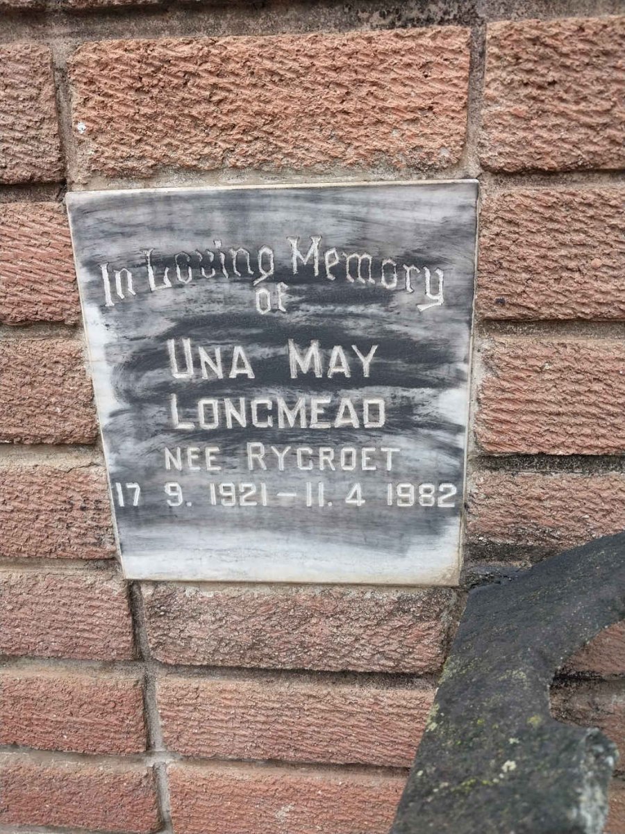 LONGMEAD Una May nee RYGROET 1921-1982