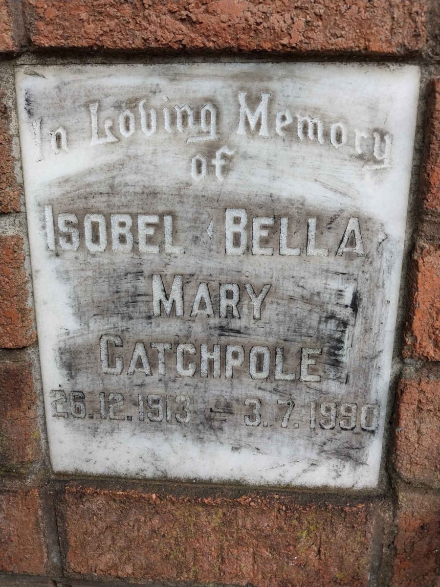 CATCHPOLE Isobel Bella Mary 1913-1990