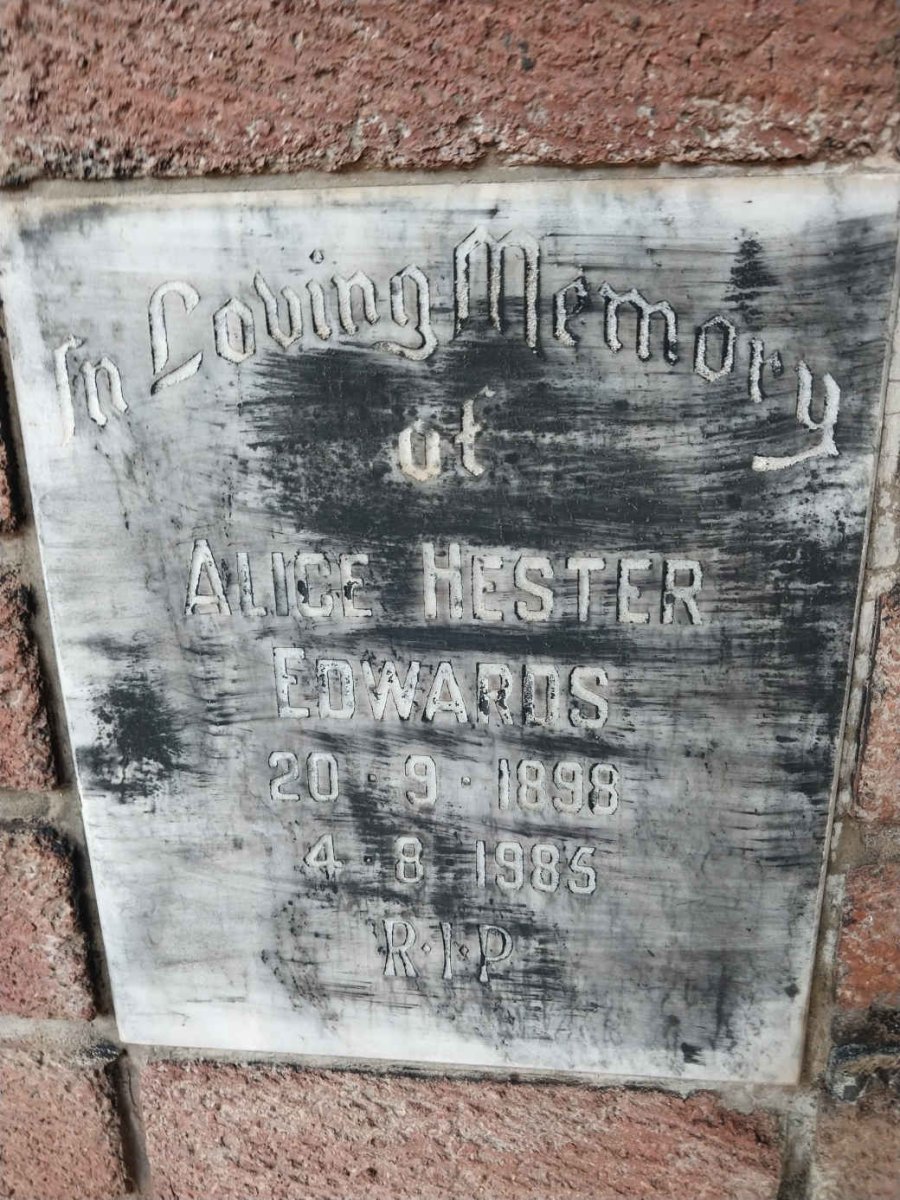 EDWARDS Alice Hester 1898-1985