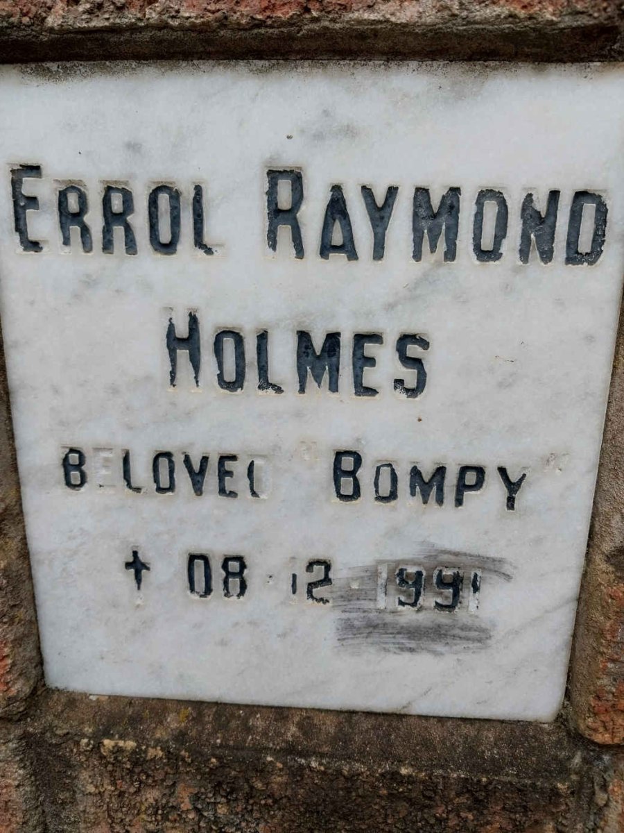 HOLMES Errol Raymond -1991