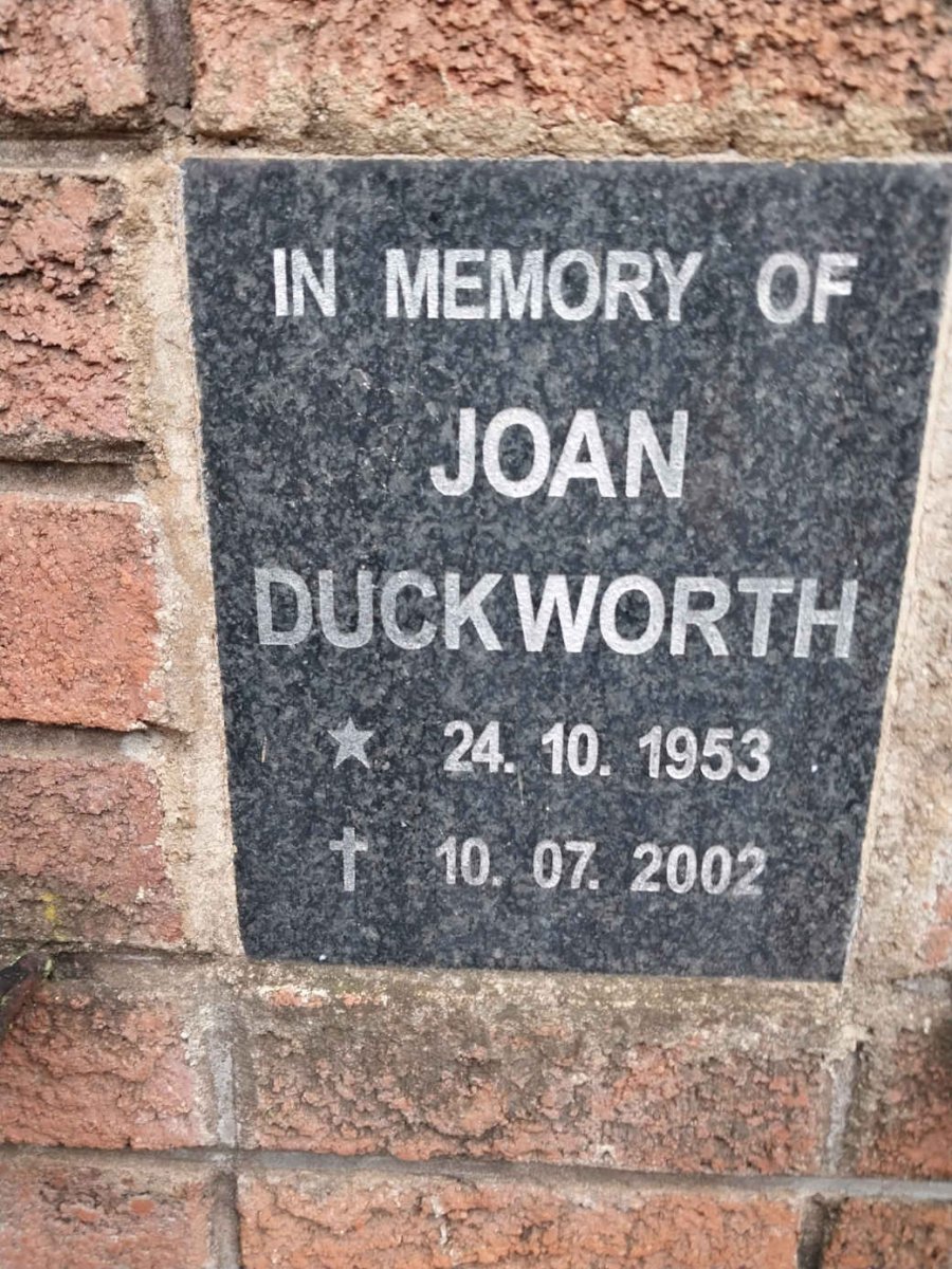 DUCKWORTH Joan 1953-2002