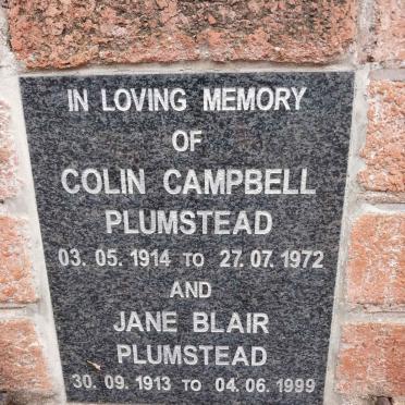 PLUMSTEAD Colin Campbell 1914-1972 & Jane Blair 1913-1999