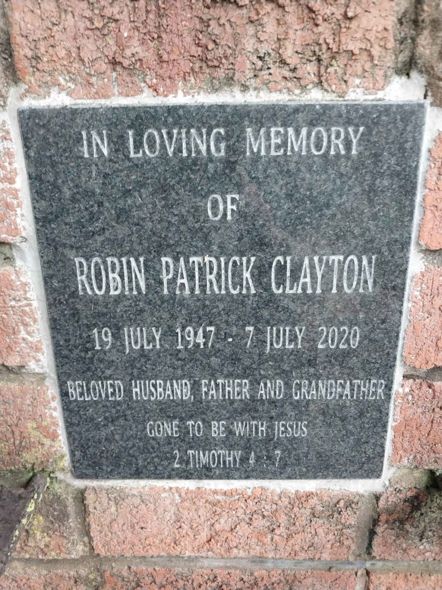 CLAYTON Robin Patrick 1947-2020