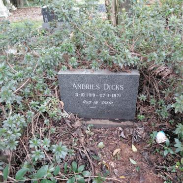 DICKS Andries 1919-1971