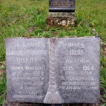 WATSON William Thomas -1940 & Florence -1954 :: QUAIFE Florence Gertrude nee WATSON 1899-1984 :: WATSON Hilda 1905-1984_2