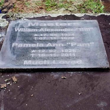 MASTERS William Alexander 1924-1972 & Pamela Ann 1926-2011