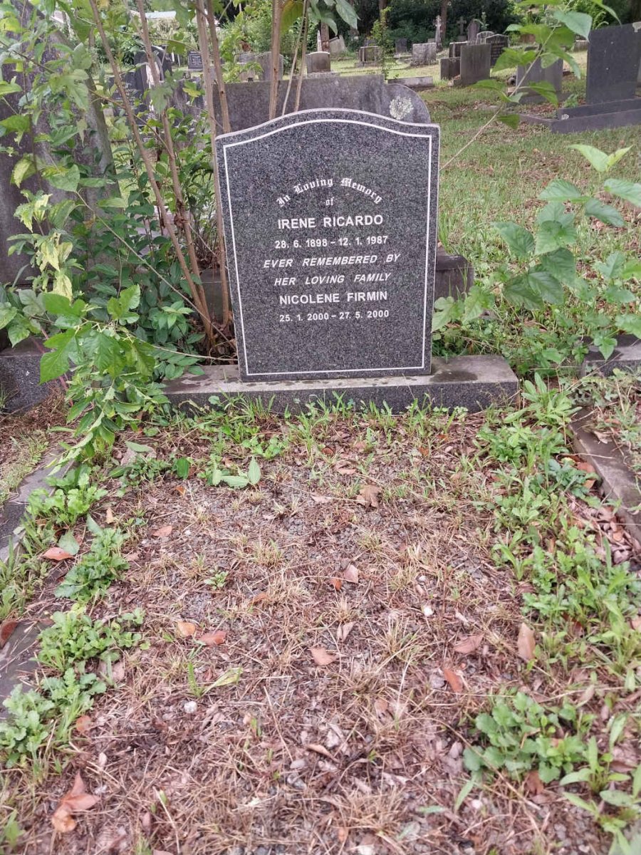 RICARDO Irene 1898-1987 :: FIRMIN Nicolene 2000-200